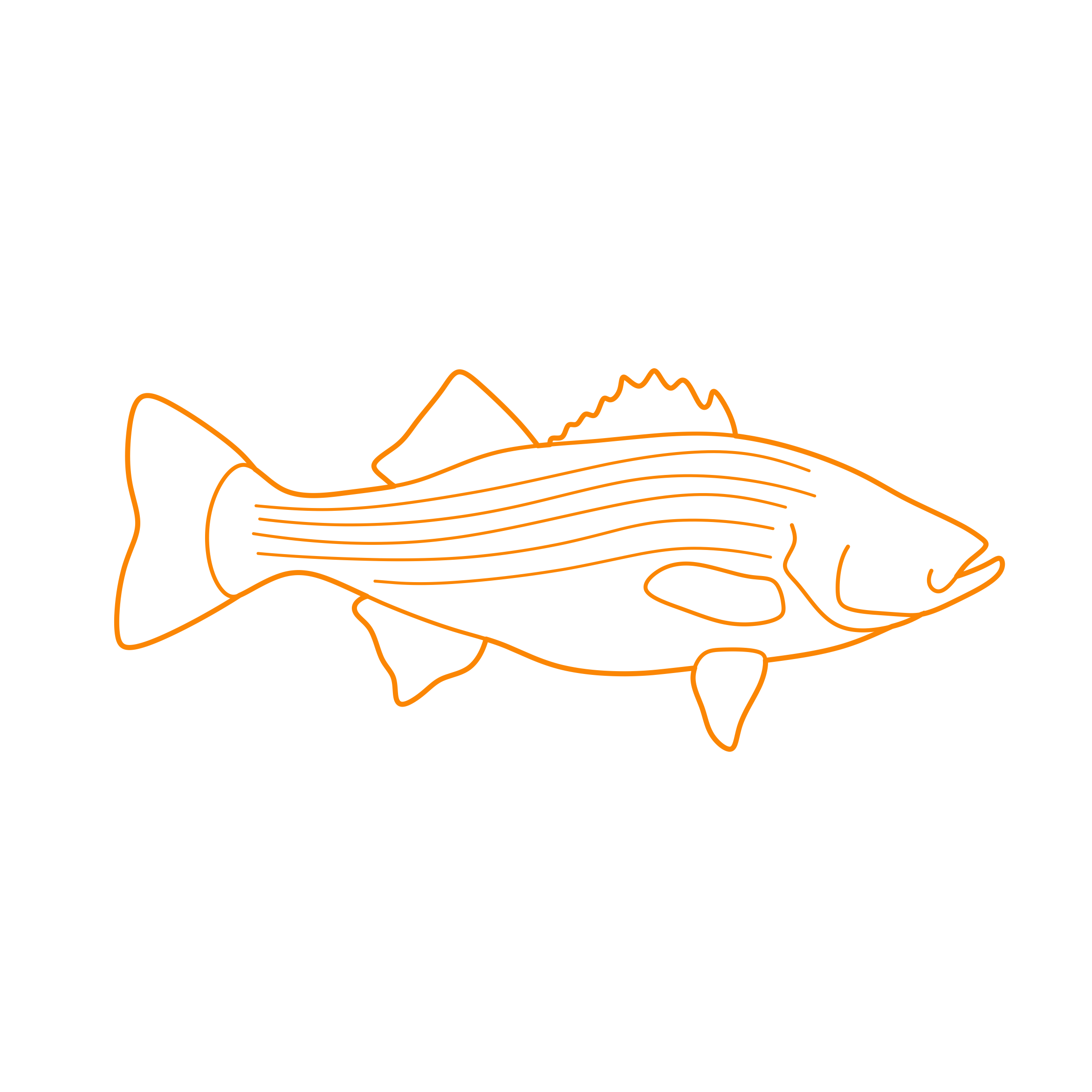 Animals Freshwater Fish Striped Bass Black And White Svg Vector Free Vectors